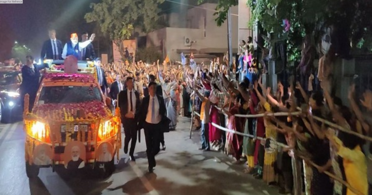 Gujarat polls: Petal shower, Modi chants as PM holds mega roadshow in Ahmedabad